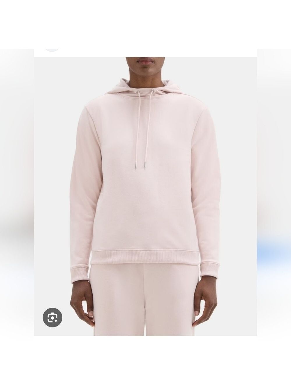 THEORY | Cloud Mock Neck Hoodie Joggers Sweatshirt Matching Set Pink Sz L XL